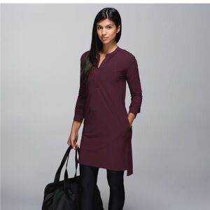 lululemon athletica Long Sleeve Dress in Dark Purple